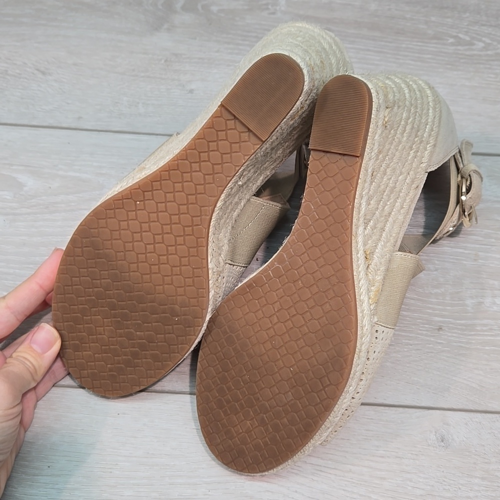 NYDJ Women's Charismasa Tan Wedge Sandals Espadrille Shoes Sz 7M - Picture 12 of 13